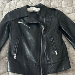 Classic Black Leather Moto Jacket